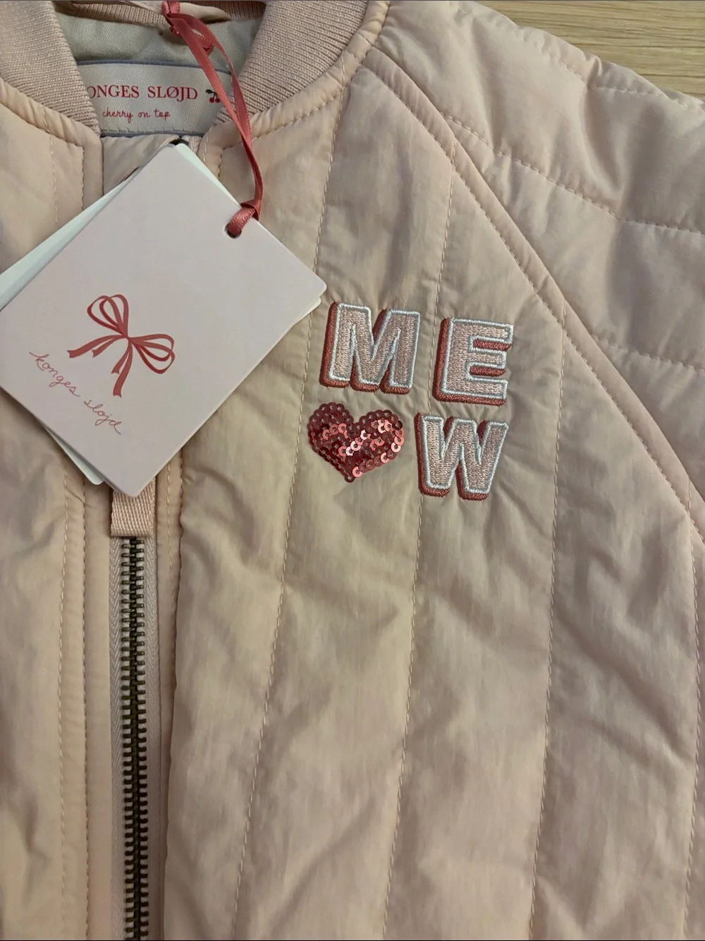 Girls' Lightweight Quilted Puffer Jacket - Pale Pink